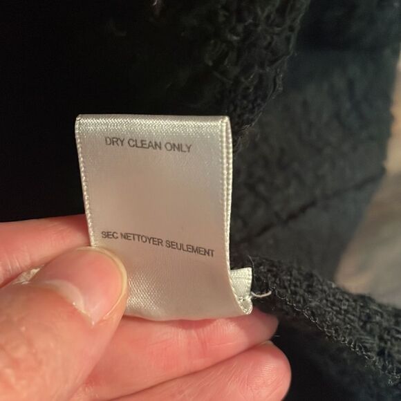 Rebecca Taylor Black Ponte Knit Tweed Fit & Flare Sleeveless Dress - Picture 7 of 9